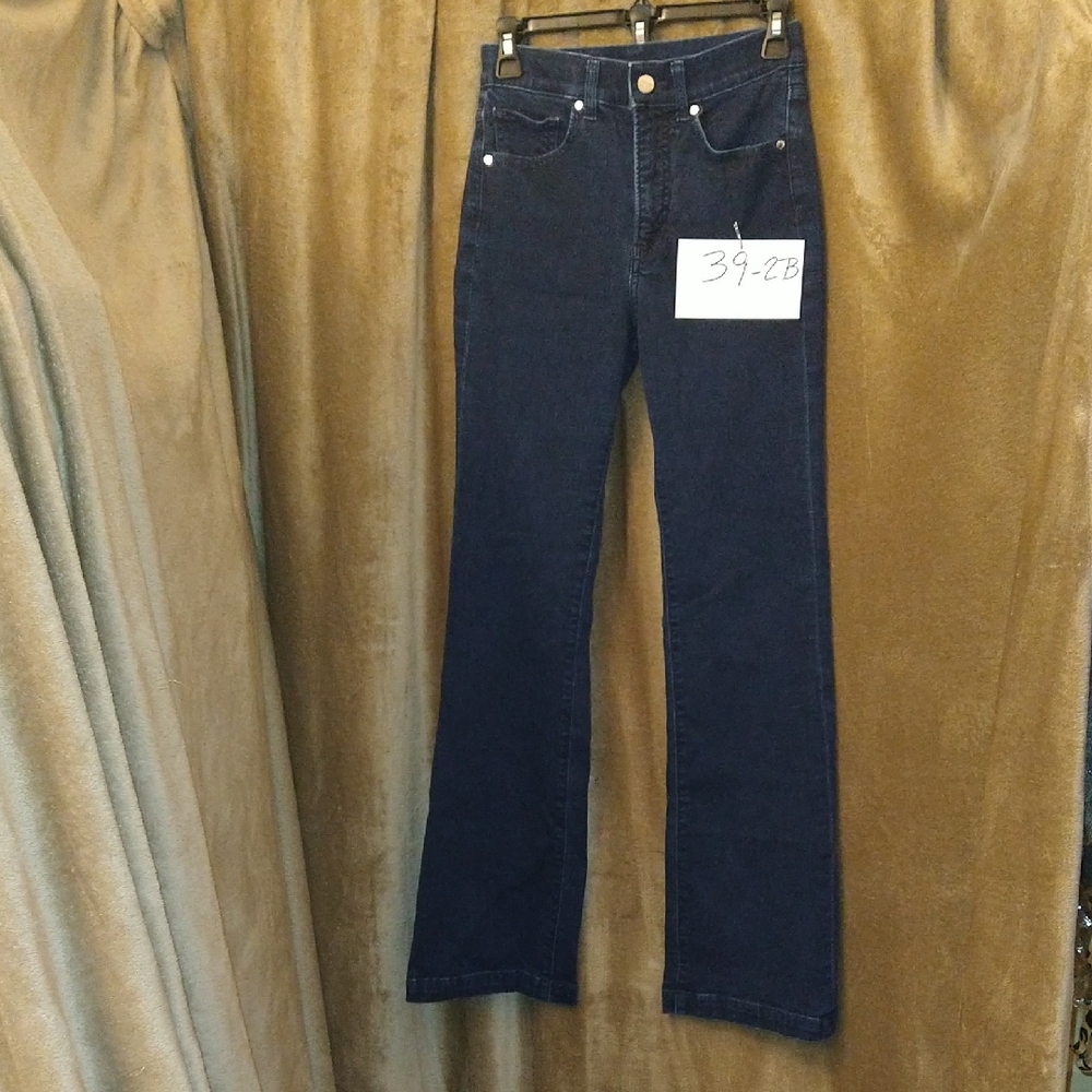Express Dark Blue Flare Jeans, Size 2R